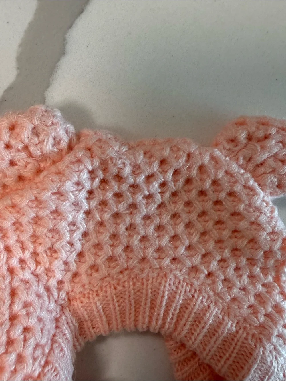 Simply Dog Pet Apparel Crocheted Style Cap Hat Ears Elastic Braid Pink XS/S New